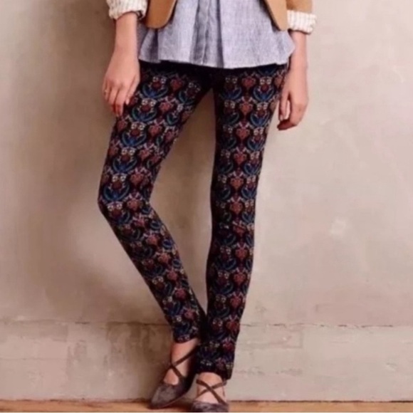 Pilcro and the Letterpress Pants Size 25 Serif Velvet Corduroy Blend Stretch - Picture 1 of 5